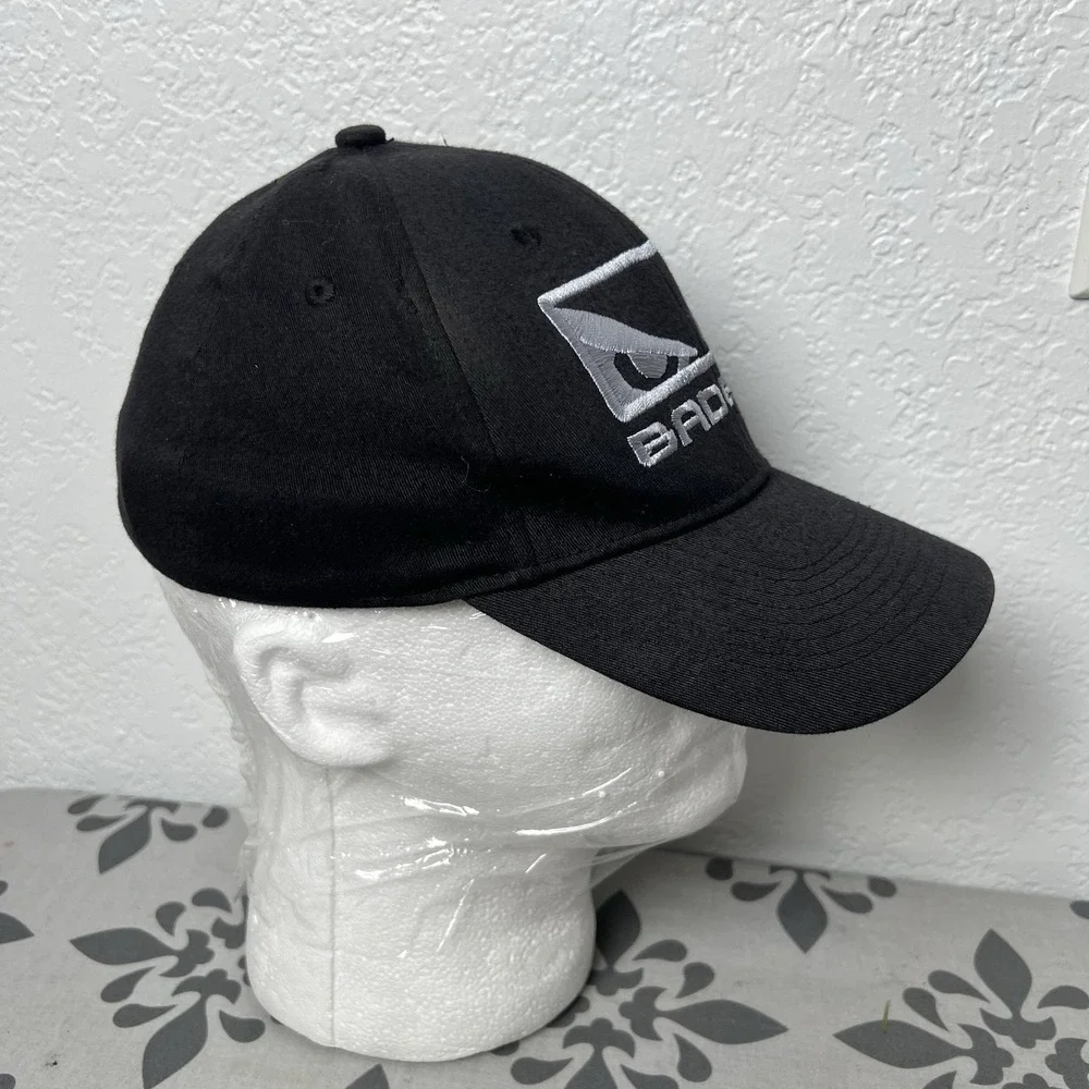 Vintage Y2K Bad Boy Surf Skate Embroidered Logo Black Stretch Fit Hat 2009